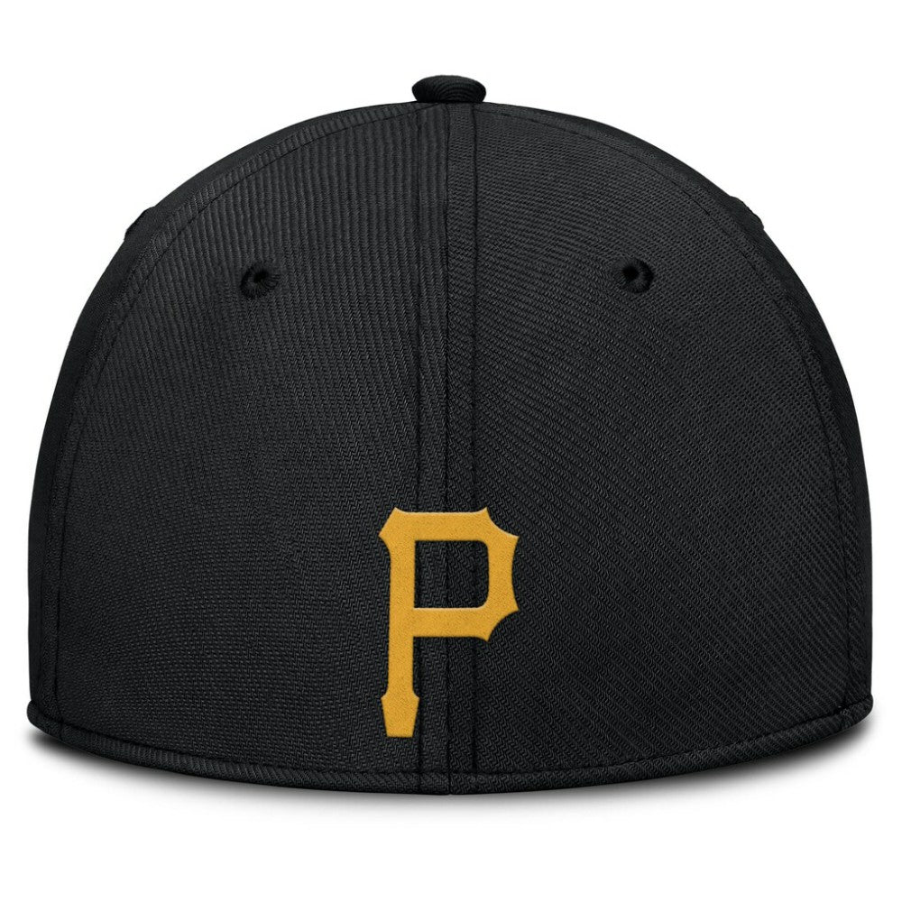 Pittsburgh Pirates Rise Swoosh Performance Flex Hat - Gray/Black | Nike