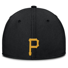 Pittsburgh Pirates Rise Swoosh Performance Flex Hat - Gray/Black | Nike