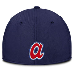 Atlanta Braves Rise Swoosh Performance Flex Hat - Gray/Navy | Nike