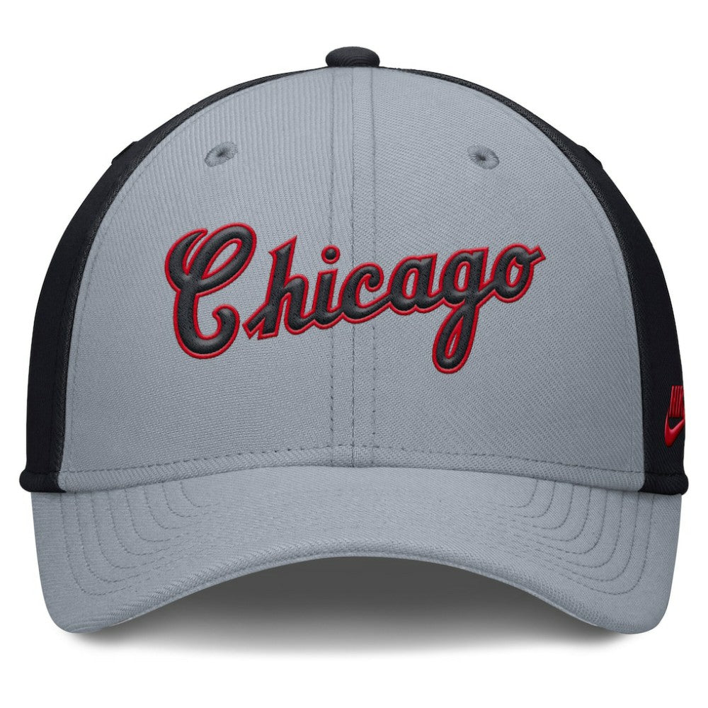 Chicago White Sox Rise Swoosh Performance Flex Hat - Gray/Navy | Nike