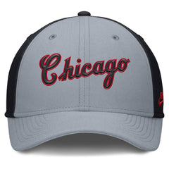 Chicago White Sox Rise Swoosh Performance Flex Hat - Gray/Navy | Nike