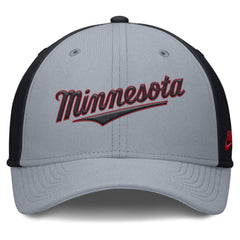 Minnesota Twins Rise Swoosh Performance Flex Hat - Gray/Navy | Nike