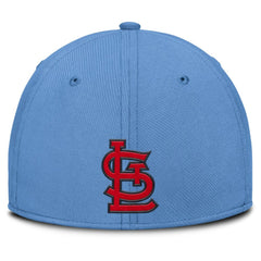 St. Louis Cardinals Rise Swoosh Performance Flex Hat - Light Blue/Red | Nike