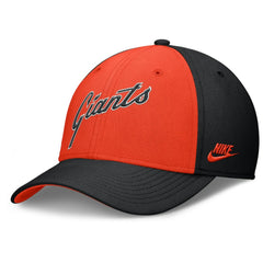 San Francisco Giants Rise Swoosh Performance Flex Hat - Black/Orange | Nike