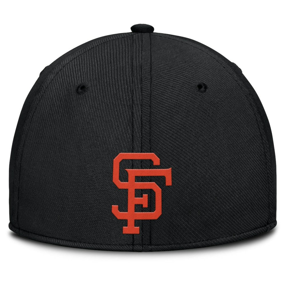 San Francisco Giants Rise Swoosh Performance Flex Hat - Black/Orange | Nike