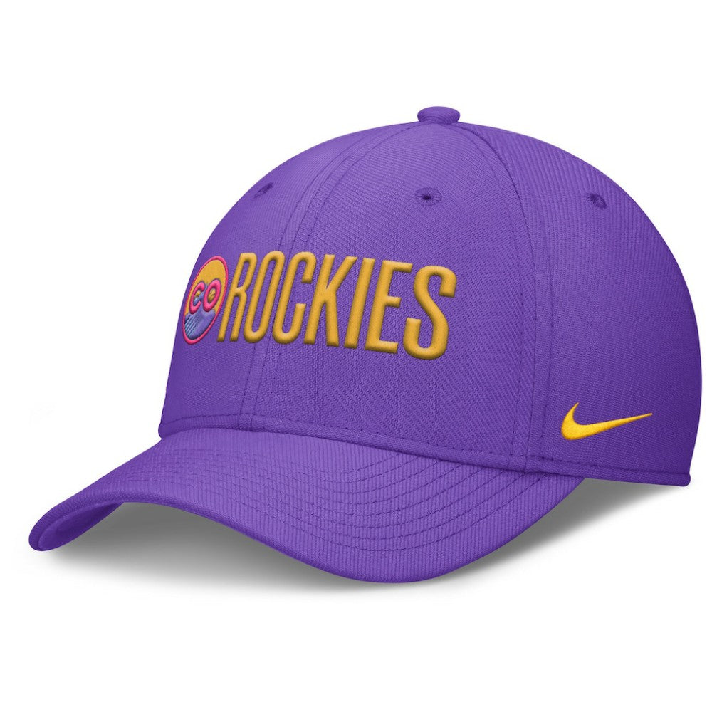 Colorado Rockies 2025 City Connect Rise Swoosh Performance Flex Hat - Purple | Nike