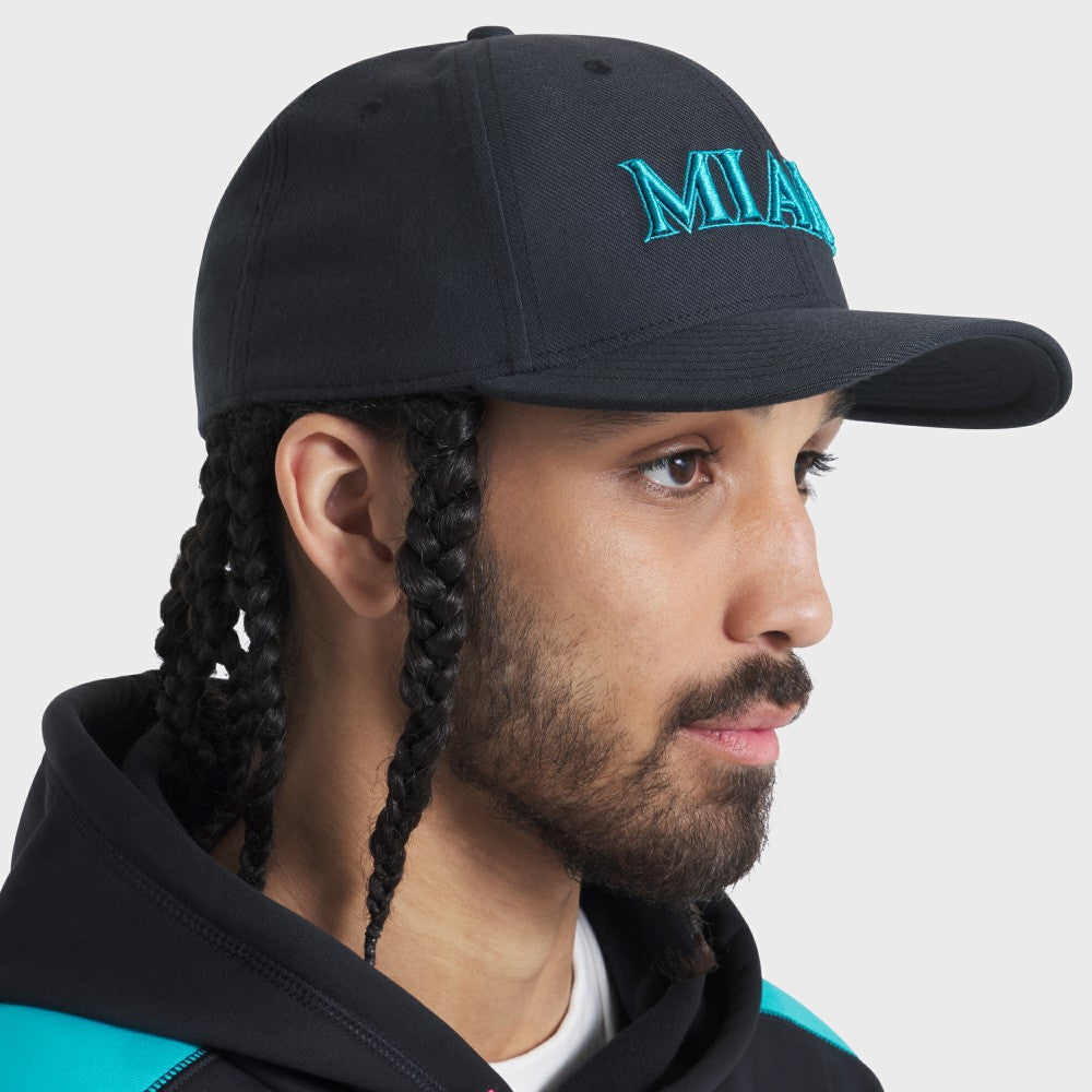 Miami Marlins 2025 City Connect Performance Swoosh Flex Hat - Black | Nike