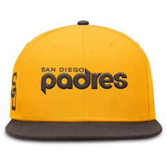 San Diego Padres Cooperstown Two-Tone Dri-FIT Round Bill True Fitted Hat - Gold | Nike