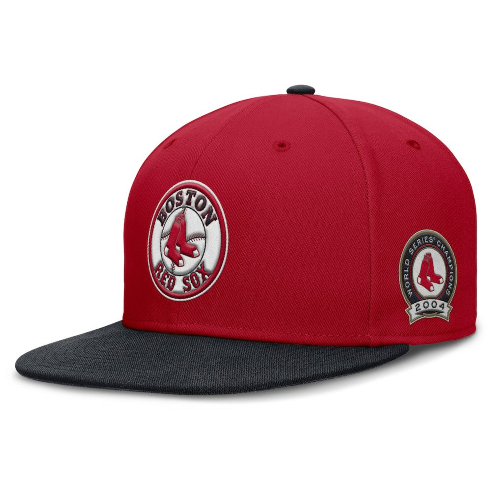 Boston Red Sox Cooperstown Two-Tone Dri-FIT Round Bill True Fitted Hat - Red | Nike