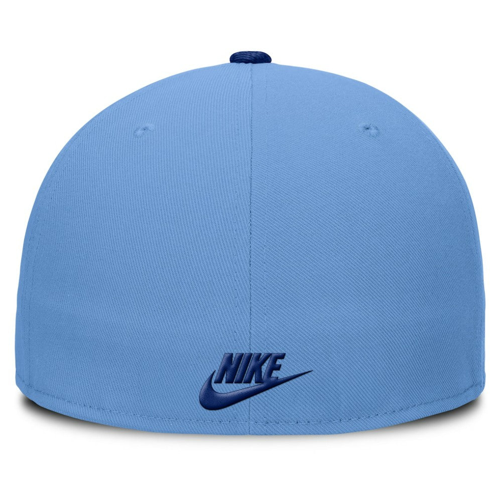 Chicago Cubs Cooperstown Two-Tone Dri-FIT Round Bill True Fitted Hat - Light Blue | Nike