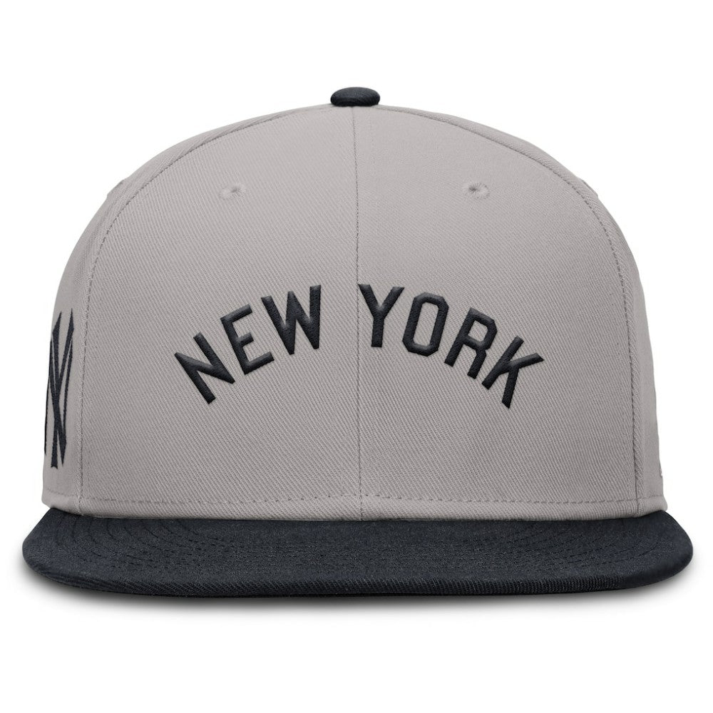 New York Yankees Cooperstown Two-Tone Dri-FIT Round Bill True Fitted Hat - Gray | Nike