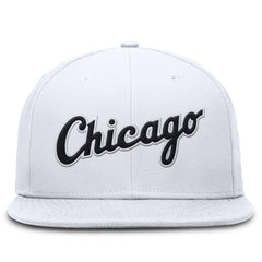 Chicago White Sox Wordmark Dri-FIT Round Bill True Fitted Hat - White | Nike