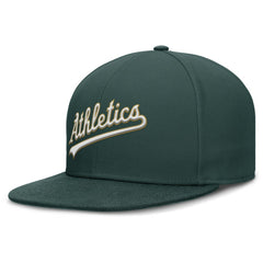 Athletics Wordmark Dri-FIT Round Bill True Fitted Hat - Green | Nike