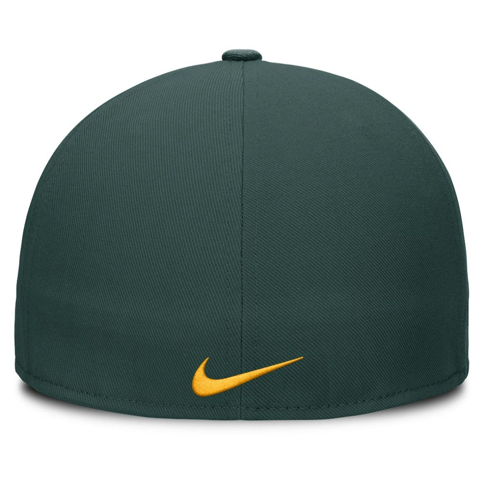 Athletics Wordmark Dri-FIT Round Bill True Fitted Hat - Green | Nike