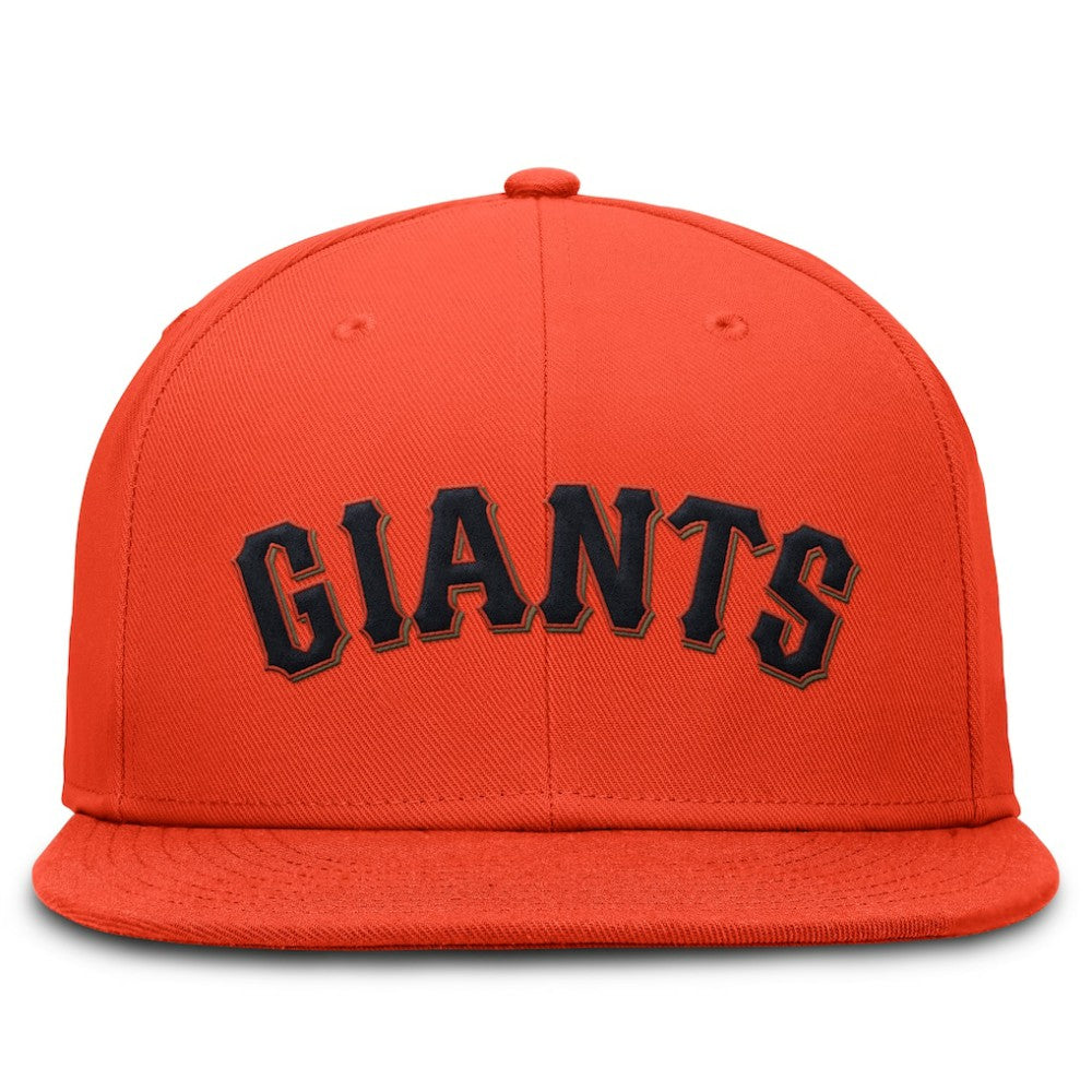 San Francisco Giants Wordmark Dri-FIT Round Bill True Fitted Hat - Orange | Nike