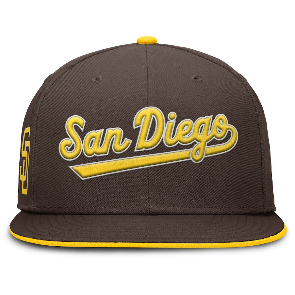 San Diego Padres Primetime Dri-FIT Round Bill True Fitted Hat - Brown | Nike