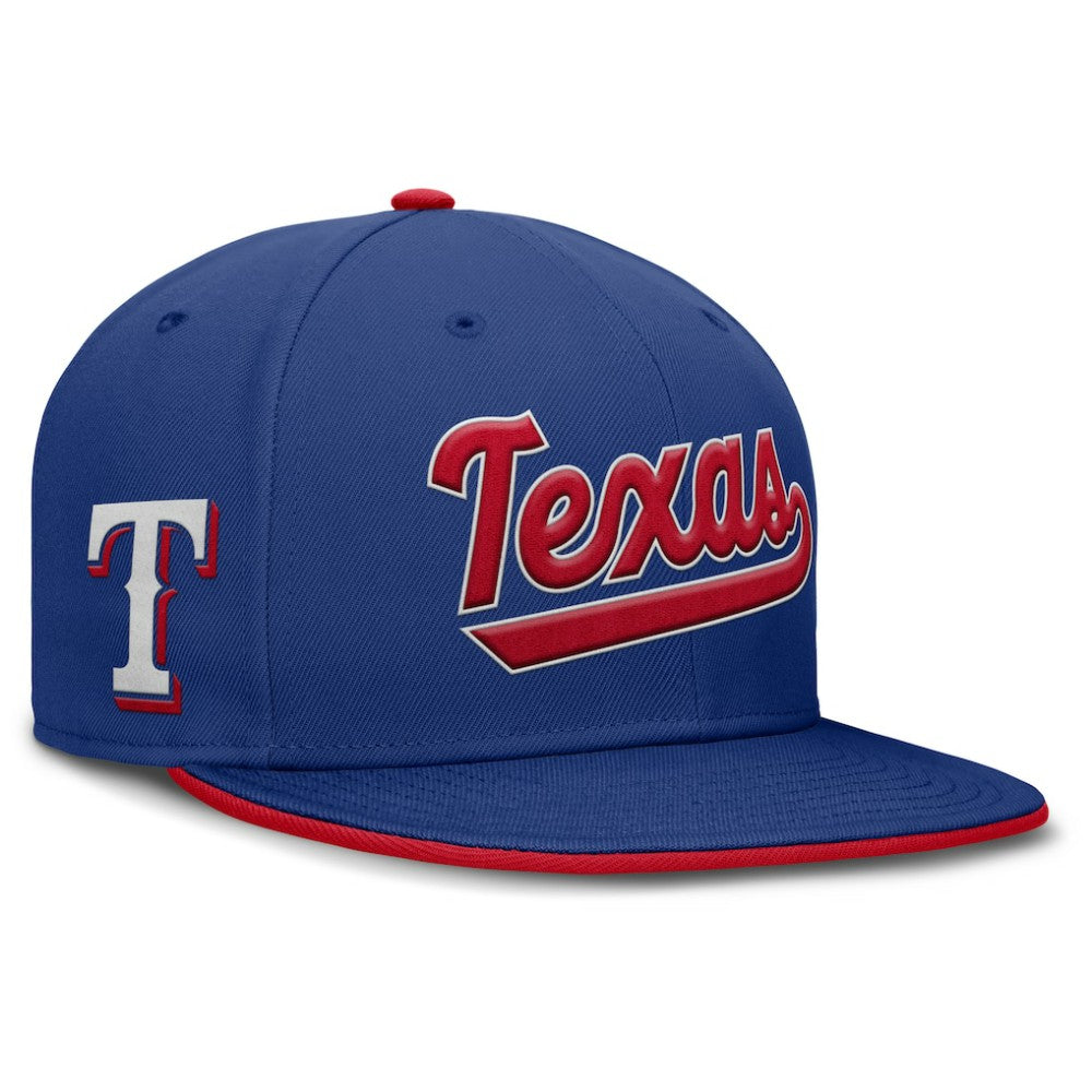 Texas Rangers Primetime Dri-FIT Round Bill True Fitted Hat - Royal | Nike