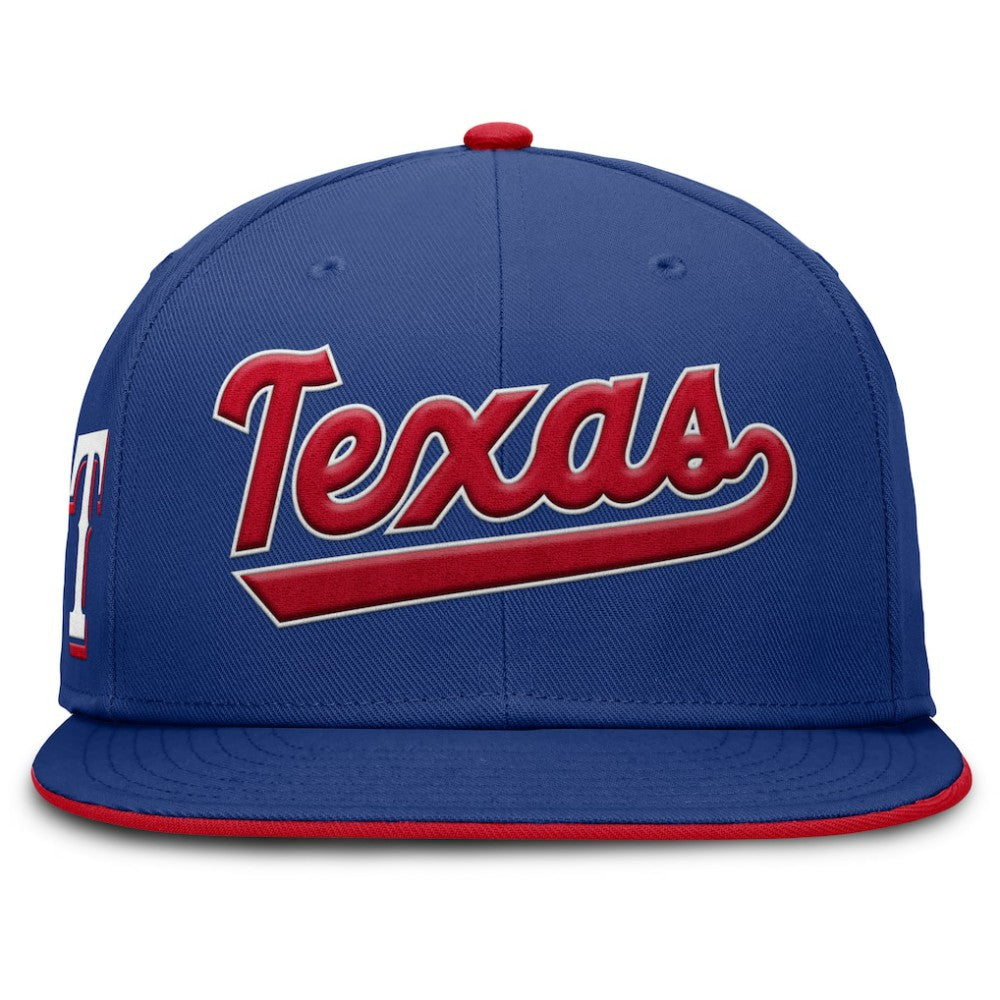 Texas Rangers Primetime Dri-FIT Round Bill True Fitted Hat - Royal | Nike