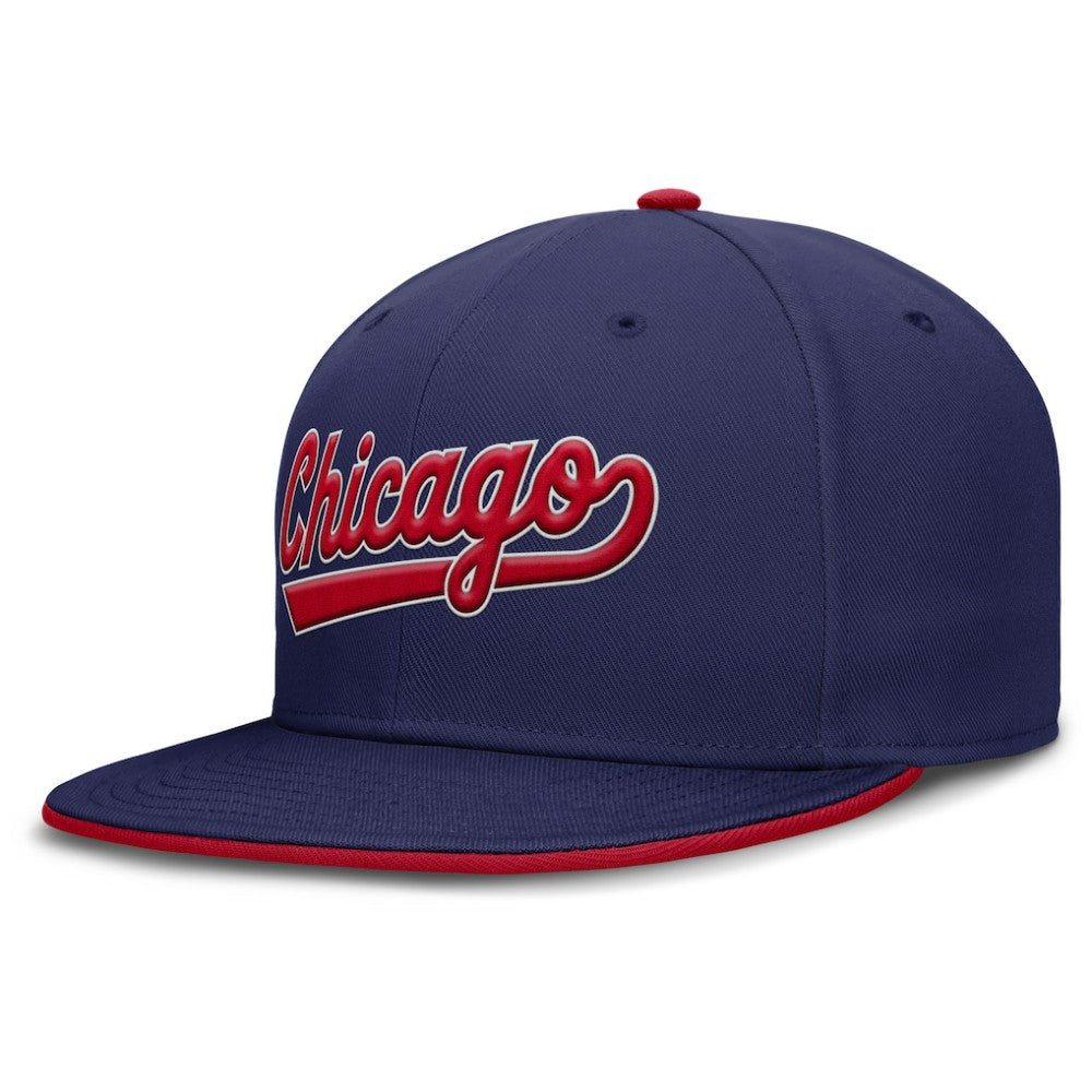 Chicago Cubs Primetime Dri-FIT Round Bill True Fitted Hat - Royal | Nike