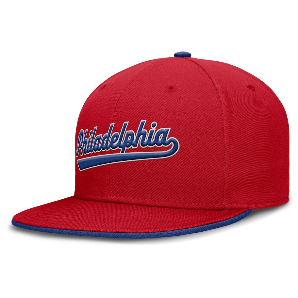 Philadelphia Phillies Primetime Dri-FIT Round Bill True Fitted Hat - Red | Nike