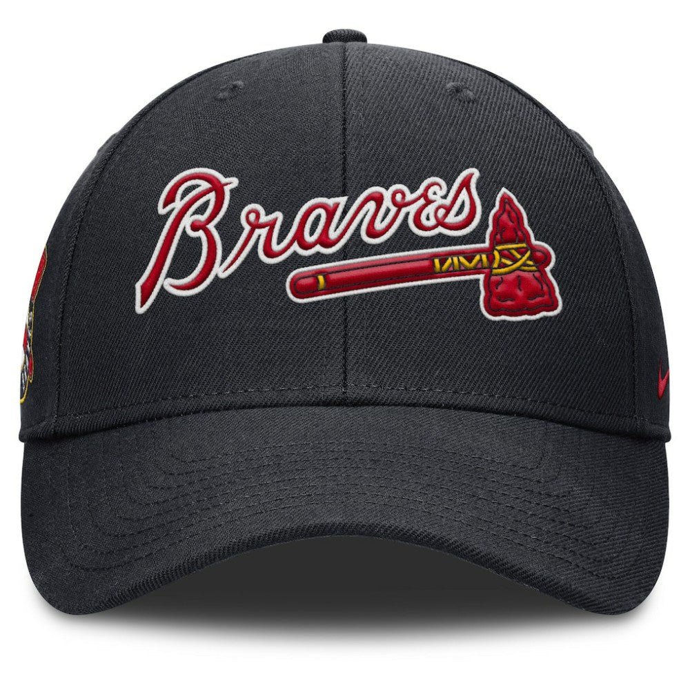 Atlanta Braves Rise Gaberdine Adjustable Hat - Navy | Nike