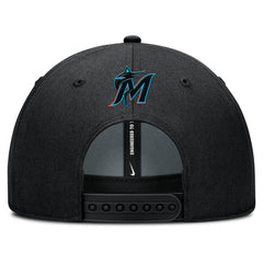 Miami Marlins Rise Gaberdine Adjustable Hat - Black | Nike