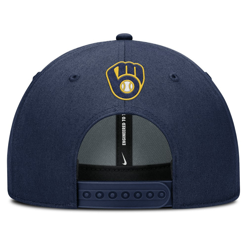 Milwaukee Brewers Rise Gaberdine Adjustable Hat - Navy | Nike