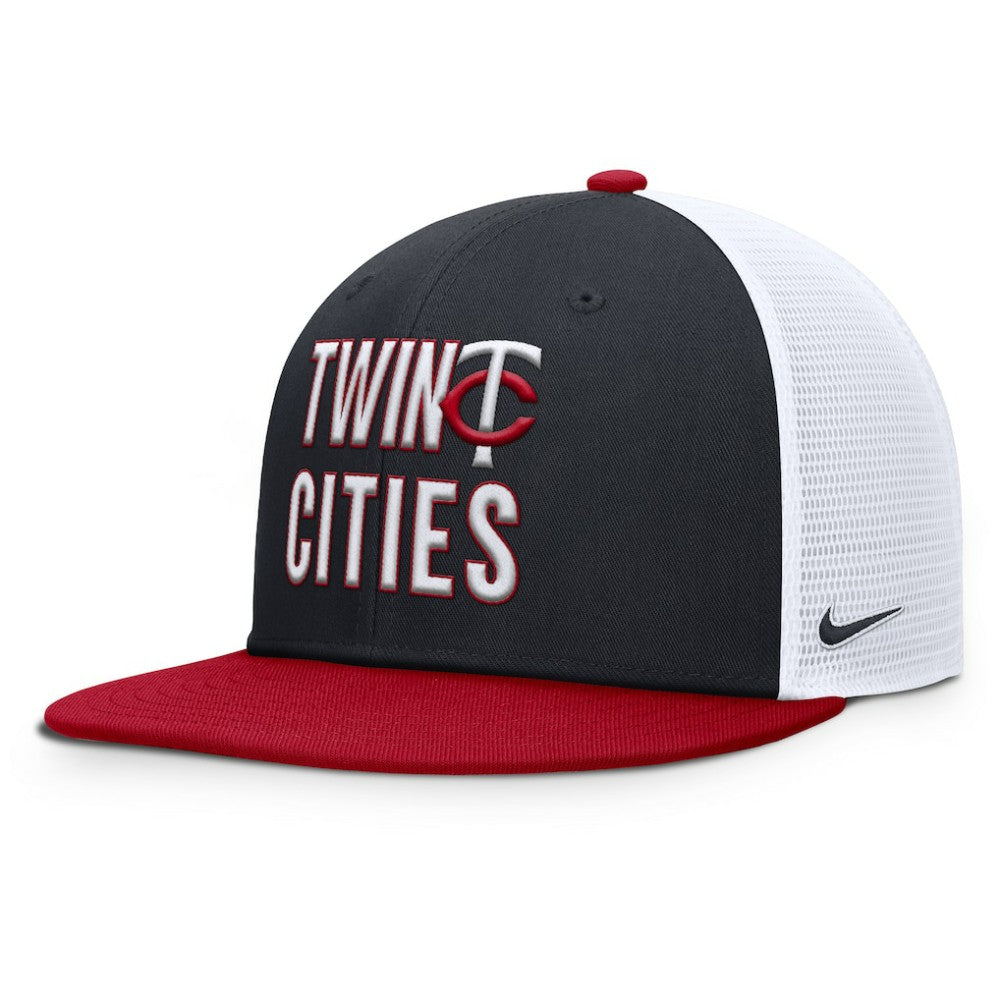 Minnesota Twins Pro Trucker Snapback Hat - Navy | Nike