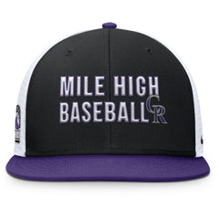 Colorado Rockies Pro Trucker Snapback Hat - Black | Nike