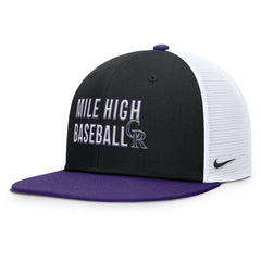 Colorado Rockies Pro Trucker Snapback Hat - Black | Nike