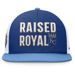 Kansas City Royals Pro Performance Trucker Snapback Hat - Royal/Light Blue | Nike