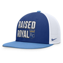 Kansas City Royals Pro Performance Trucker Snapback Hat - Royal/Light Blue | Nike