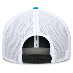 Miami Marlins Pro Performance Trucker Snapback Hat - Black/Light Blue | Nike