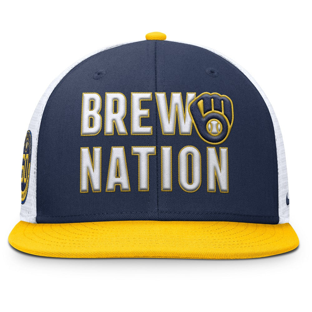 Milwaukee Brewers Pro Trucker Snapback Hat - Navy | Nike