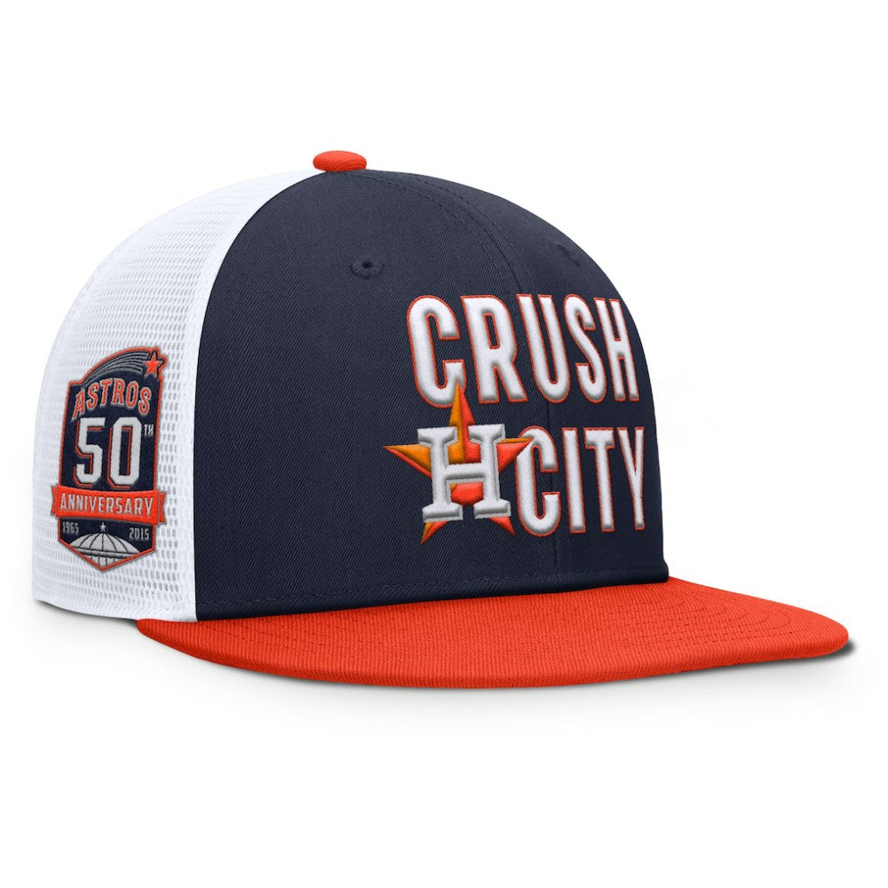 Houston Astros Pro Performance Trucker Snapback Hat - Navy/Orange | Nike