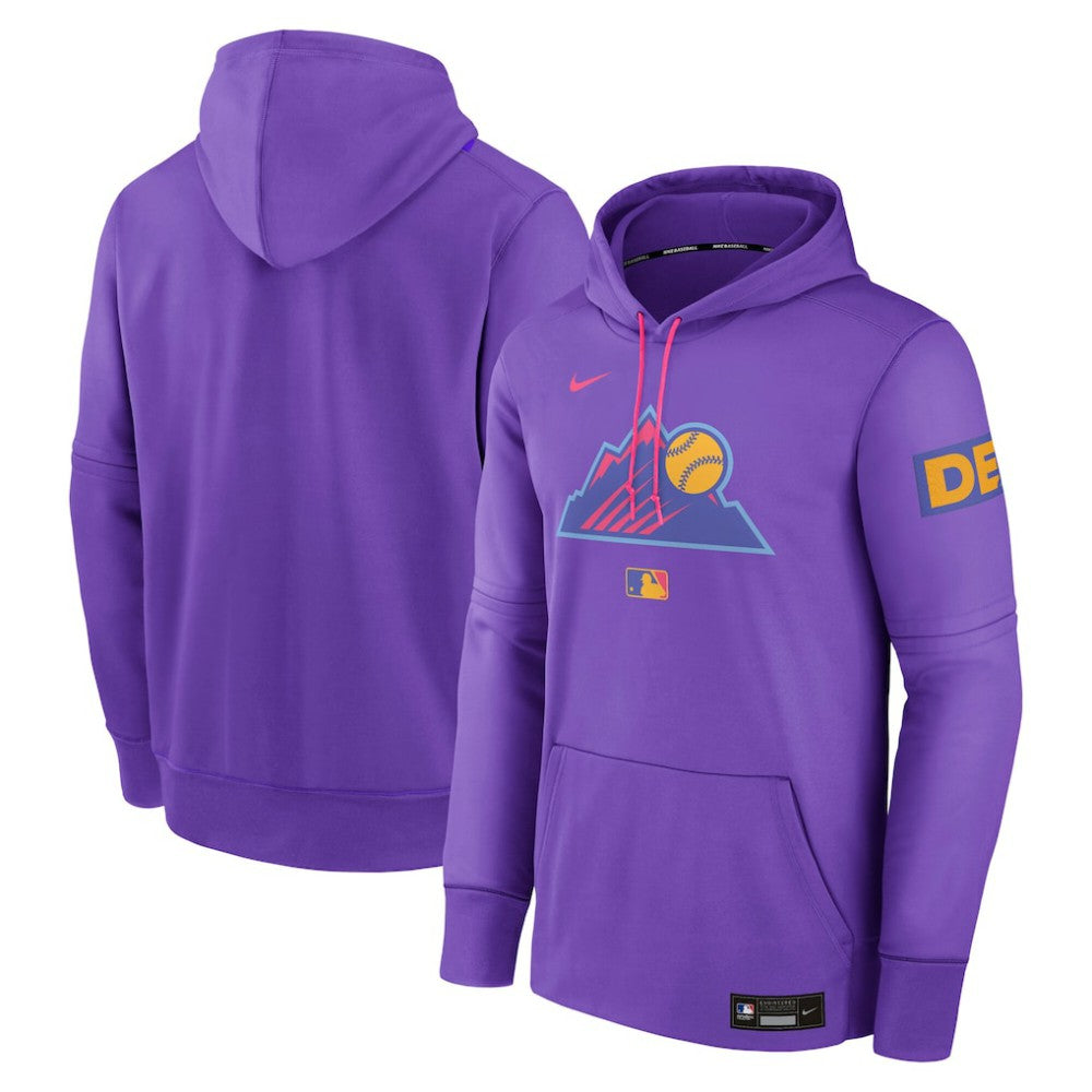 Colorado Rockies 2025 City Connect Authentic Collection Therma Pullover Hoodie - Purple | Nike