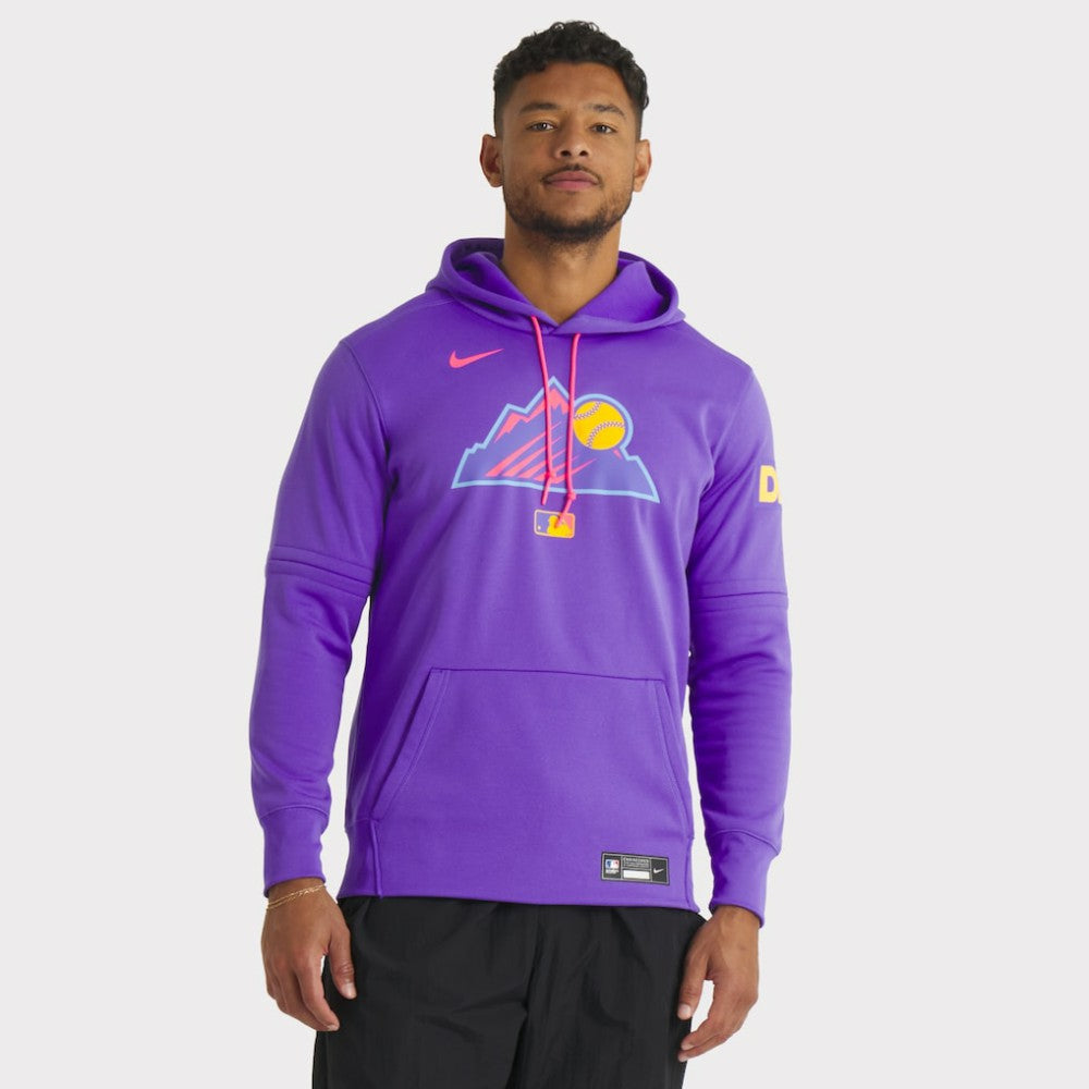 Colorado Rockies 2025 City Connect Authentic Collection Therma Pullover Hoodie - Purple | Nike