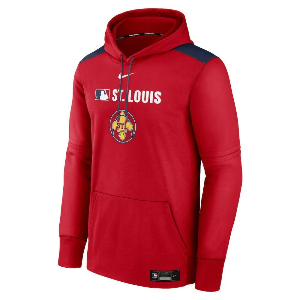 St. Louis Cardinals Authentic Collection City Connect Therma Pullover Hoodie - Red | Nike