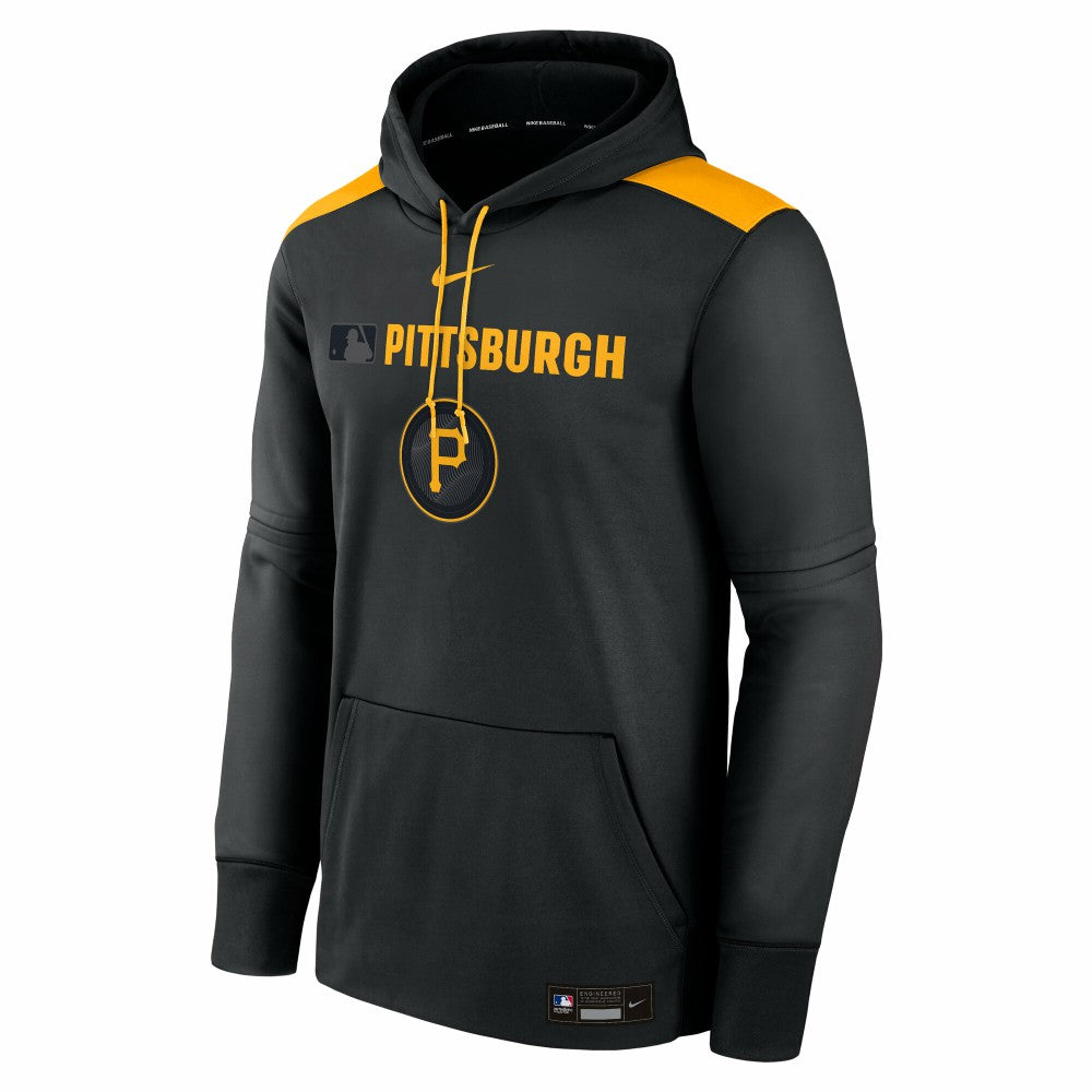 Pittsburgh Pirates Authentic Collection City Connect Therma Pullover Hoodie - Black | Nike