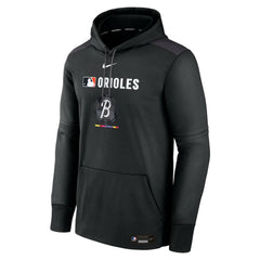 Baltimore Orioles Authentic Collection City Connect Therma Pullover Hoodie - Black | Nike