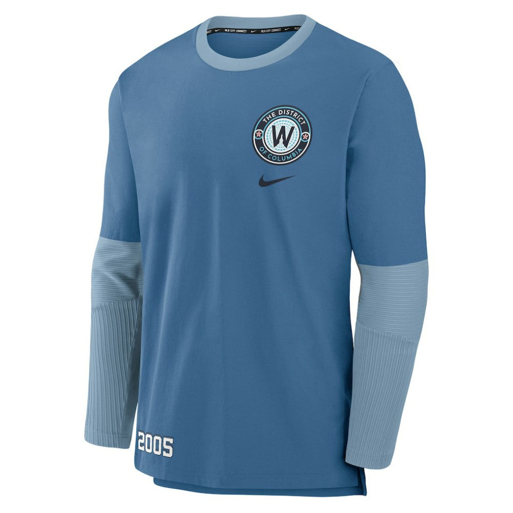 Washington Nationals 2025 City Connect Authentic Collection Player Dri-FIT Lightweight Pullover - Blue | Nike