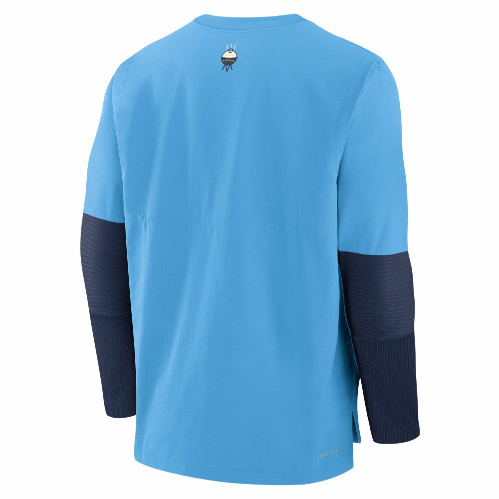Milwaukee Brewers 2025 City Connect Authentic Collection Player Dri-FIT Lightweight Pullover - Light Blue | Nike