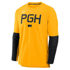 Pittsburgh Pirates 2025 City Connect Authentic Collection Player Dri-FIT Lightweight Pullover - Gold | Nike
