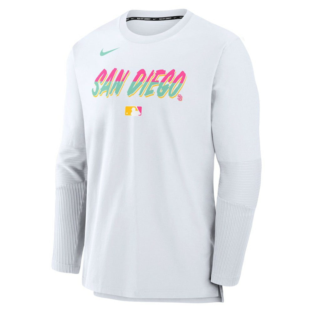 San Diego Padres 2025 City Connect Authentic Collection Player Dri-FIT Lightweight Pullover - White | Nike