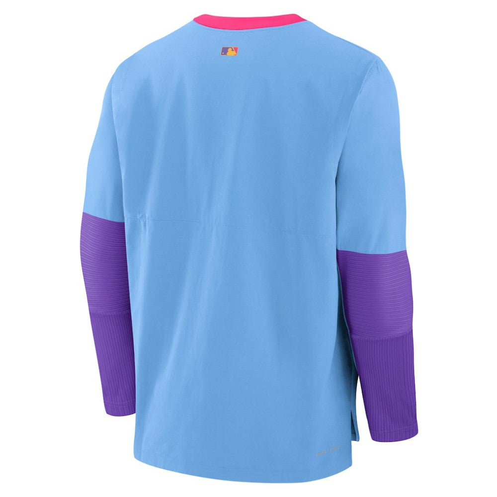 Colorado Rockies 2025 City Connect Authentic Collection Player Dri-FIT Lightweight Pullover - Light Blue | Nike
