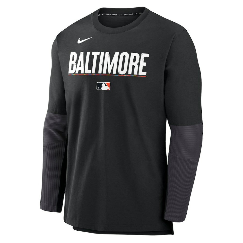 Baltimore Orioles 2025 City Connect Authentic Collection Player Dri-FIT Lightweight Pullover - Black | Nike