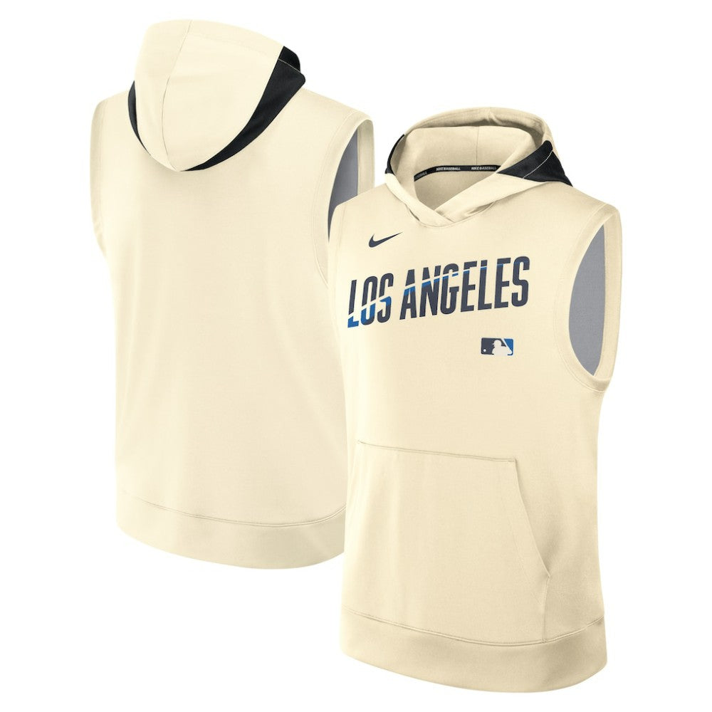 Los Angeles Dodgers 2025 City Connect Authentic Collection Dri-FIT Sleeveless Hoodie - Cream | Nike