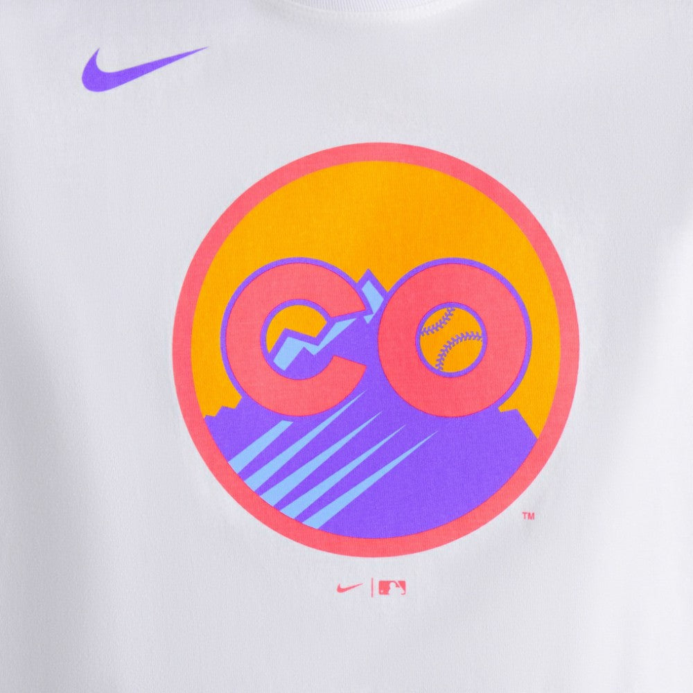 Colorado Rockies 2025 City Connect Logo T-Shirt - White | Nike