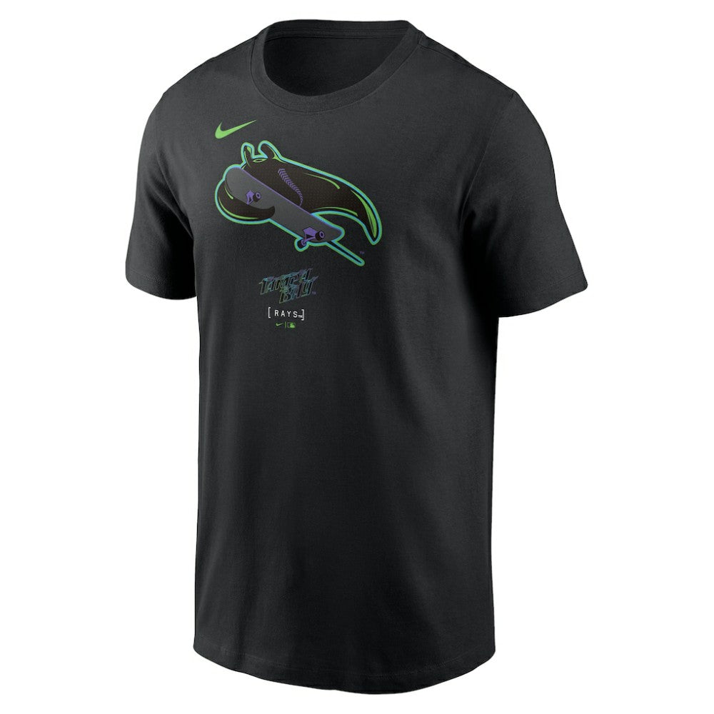 Tampa Bay Rays City Connect Large Logo T-Shirt - Black | Nike