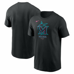 Miami Marlins 2025 City Connect Large Logo T-Shirt - Black | Nike